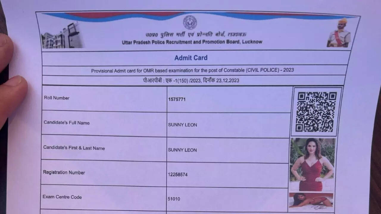 Sunny Leone Admit Card