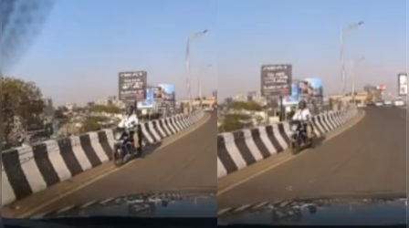 Mumbai News: बांद्रा फ्लाईओवर पर कांस्टेबल ने रॉन्ग साइड दौड़ाई बाइक, Video वायरल, यूजर्स ने सुनाई खरी खोटी