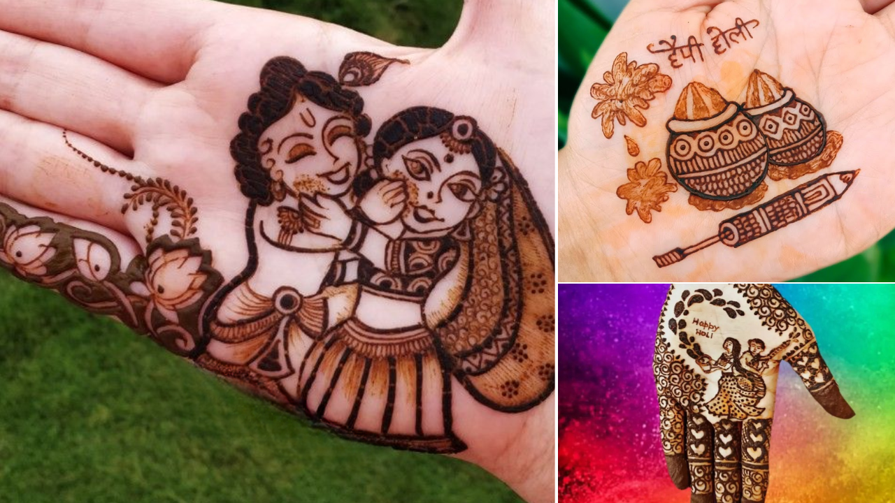 Holi mehndi, holi 2024, mehndi designs for holi
