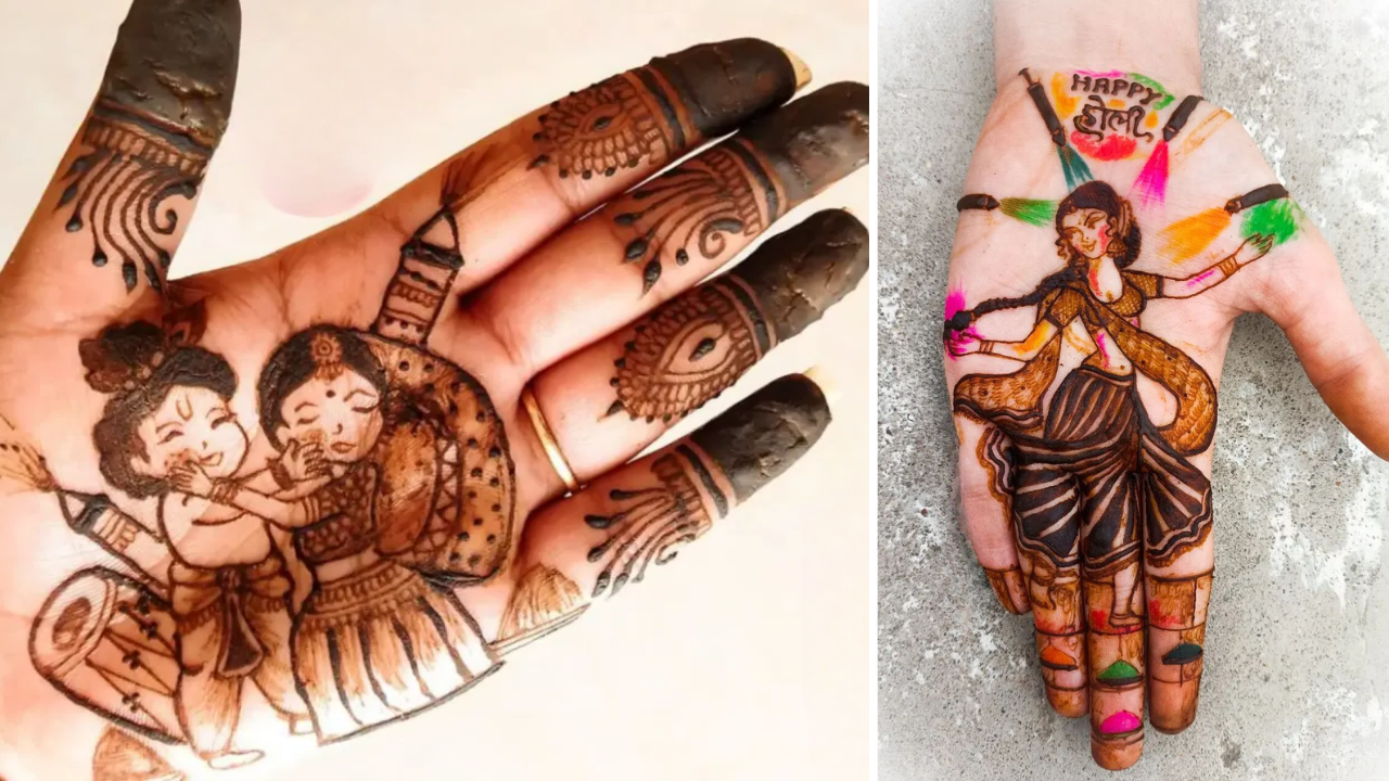 Mehndi designs for holi, mehndi 2024, holi 2024