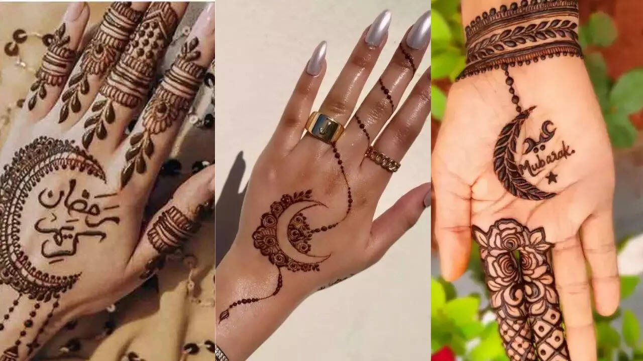 Chand Mehndi Designs For Ramadan 2024