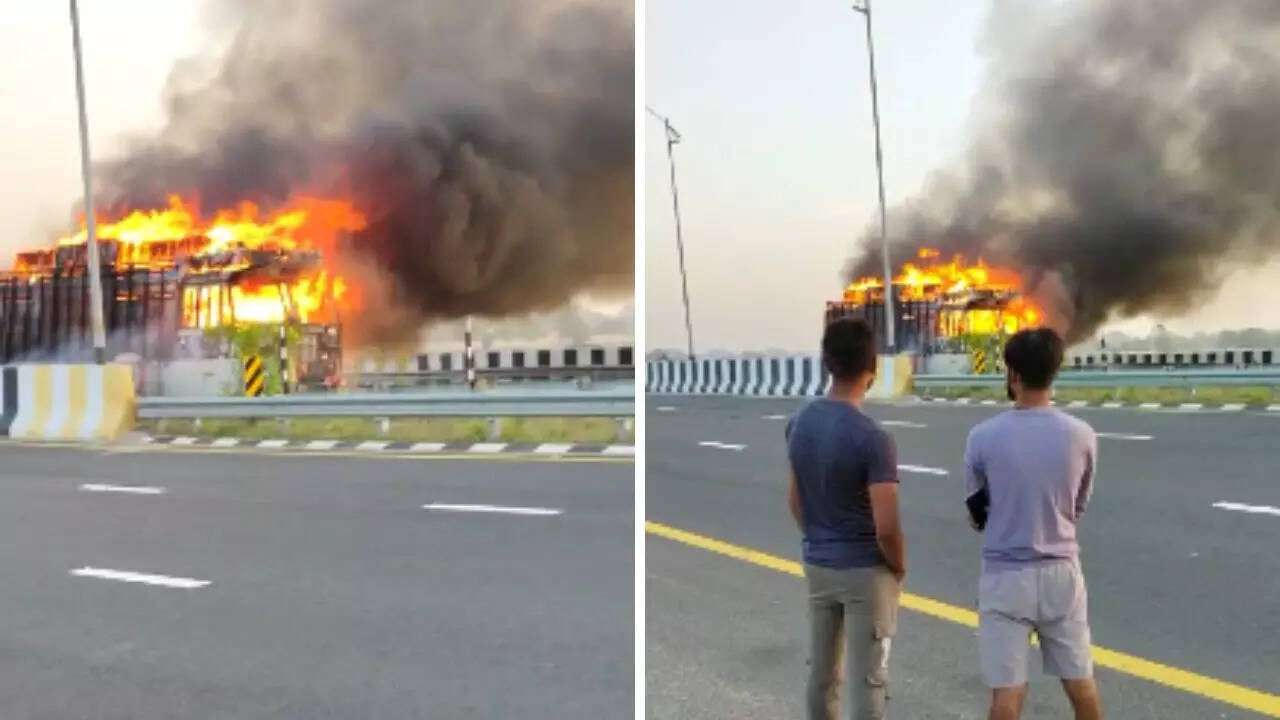 truck caught fire