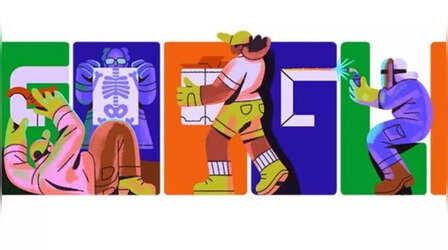 Google Doodle Today: दुनियाभर के मजदूरों की मेहनत को सलाम कर रहा गूगल, बनाया गजब का डूडल