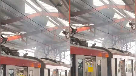 Lucknow Metro Fire: बादशाह नगर स्टेशन पर मेट्रो कोच में लगी आग, ट्रेन से धुआं निकलते देख यात्रियों में मचा हड़कंप; यहां देखें पूरी वीडियो