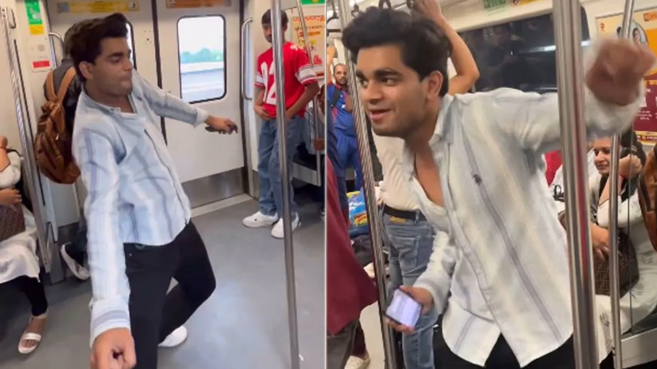 दिल्‍ली मेट्रो का वीडियो वायरल।