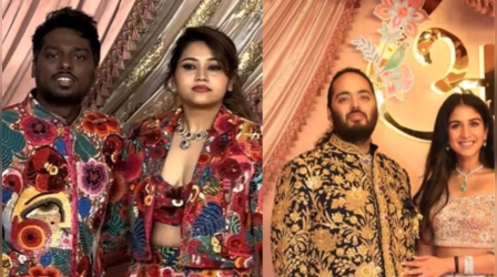 अनंत अंबानी- राधिका मर्चेंट की संगीत सेरिमनी में एटली और उनकी पत्नी ने दिखाया जलवा, सेम कपड़े में किया ट्विनिंग