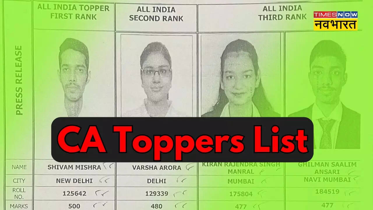 ICAI CA Final Toppers