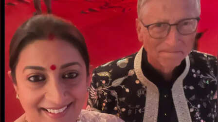 बिल गेट्स के साथ शादी में शामिल हुईं Smriti Irani, फोटो पोस्ट कर लिखा "क्योंकि बिल भी कभी बाराती था..."