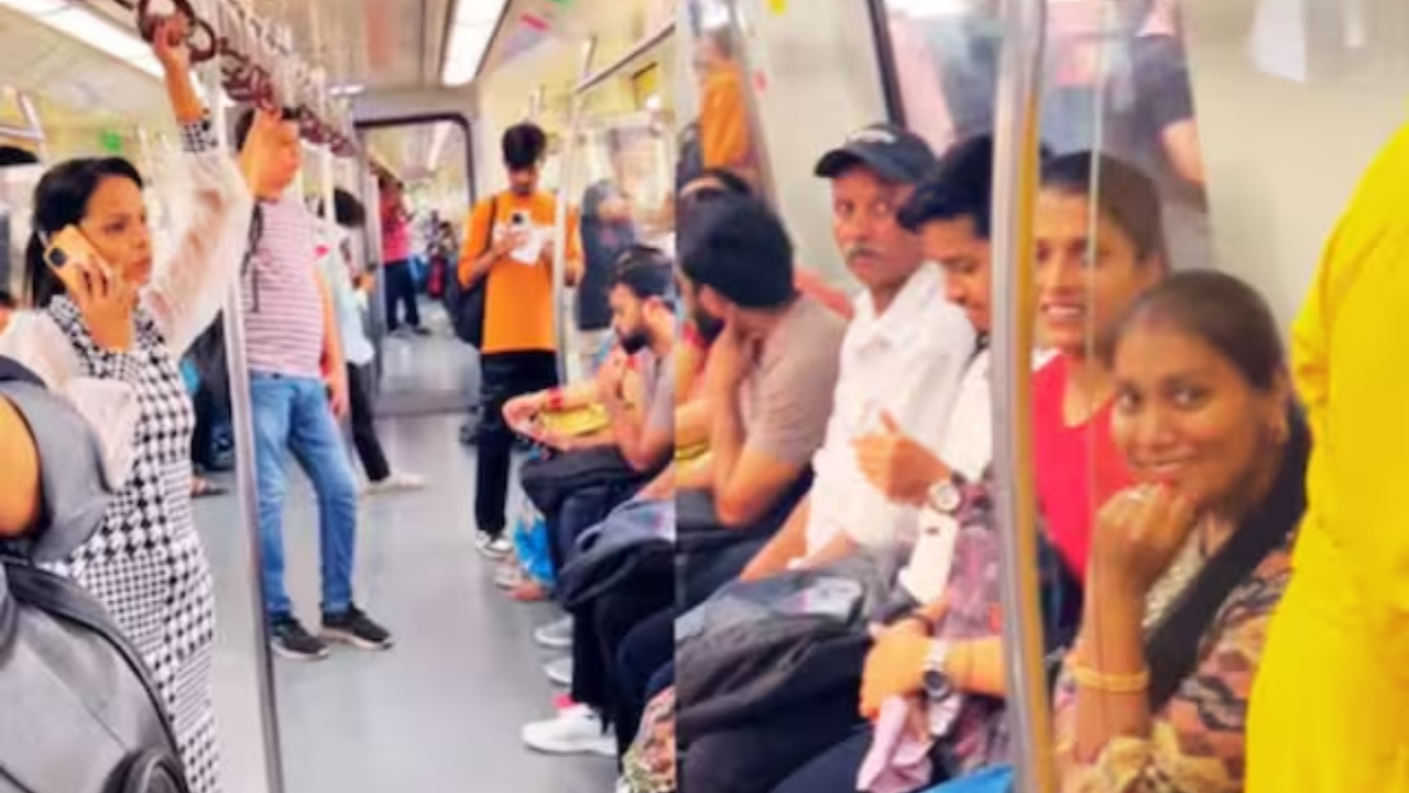 दिल्ली मेट्रो का वीडियो वायरल।
