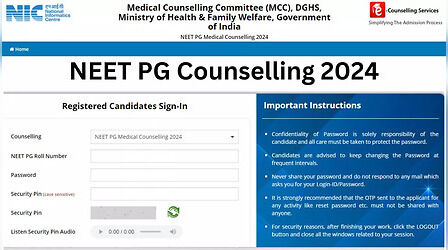 NEET PG Counselling 2024: राउंड 1 काउंसलिंग के लिए शुरू हुए रजिस्ट्रेशन, mcc.nic.in से करें अप्लाई