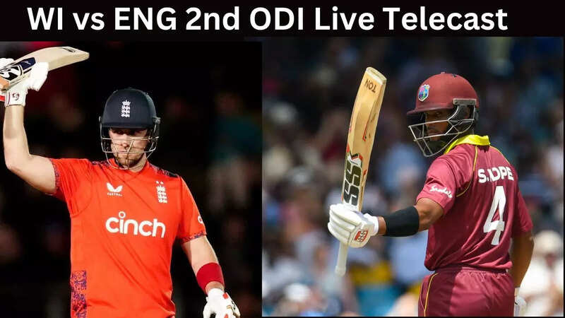 WI vs ENG 2nd ODI Live Telecast