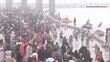 Maha Kumbh 2025 महाकुंभ का पहला स्नान घाट पर हो गया योगी-योगी भोले-भोले