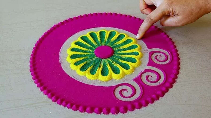 Pongal 2025 Rangoli Muggulu Design Live आसान रंगोली डिजाइन फॉर पोंगल फेस्टिवल