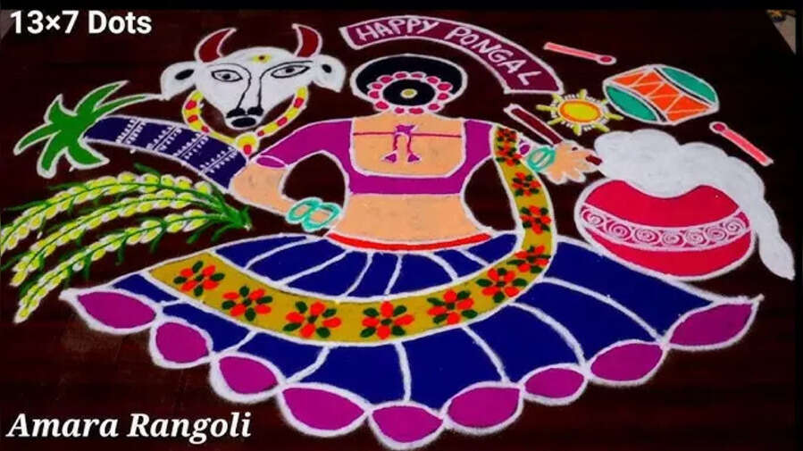Pongal 2025 Rangoli Muggulu Designs Live खूबसूरत पोंगल रंगोली डिजाइन
