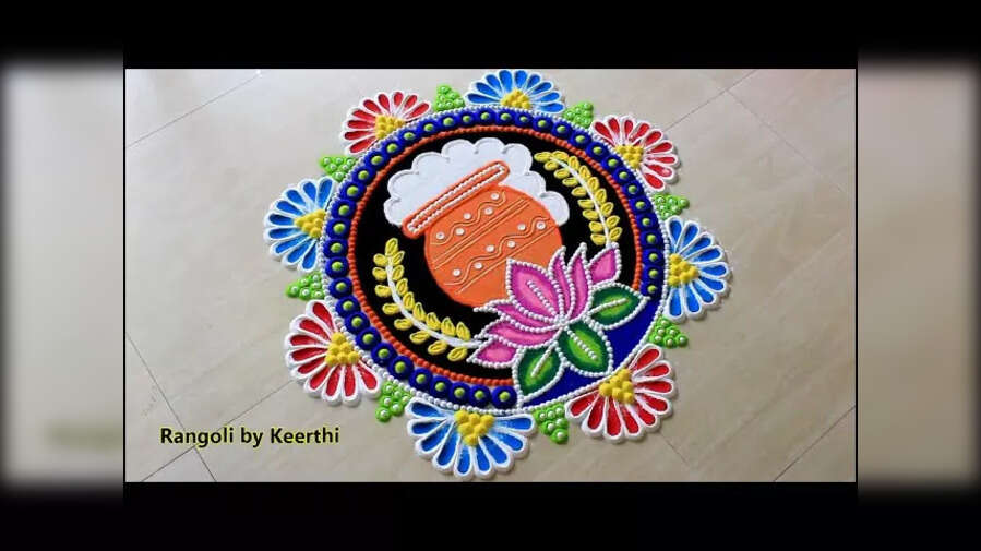 Pongal Festival 2025 Rangoli Design Live पोंगल लेटेस्ट रंगोली डिजाइन