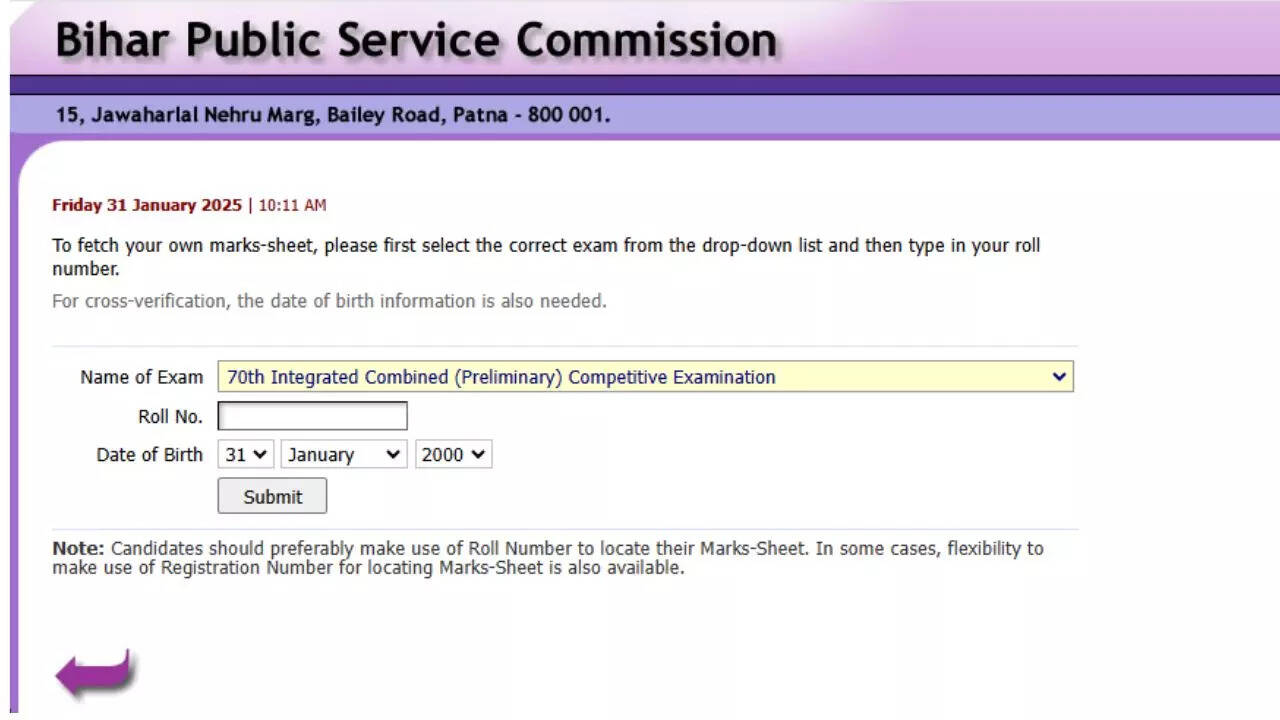BPSC 70th Prelims Marksheet out