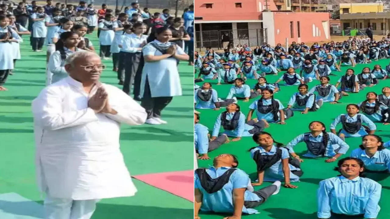Surya Namaskar in Rajasthan Schools
