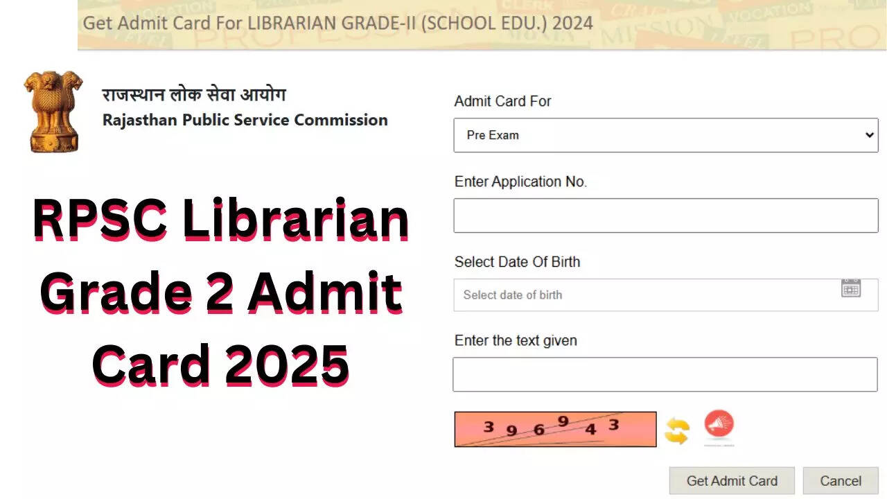 RPSC Librarian Grade 2 Admit Card 2025 out