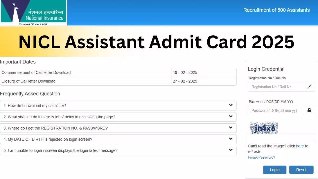 NICL Assistant Admit Card 2025