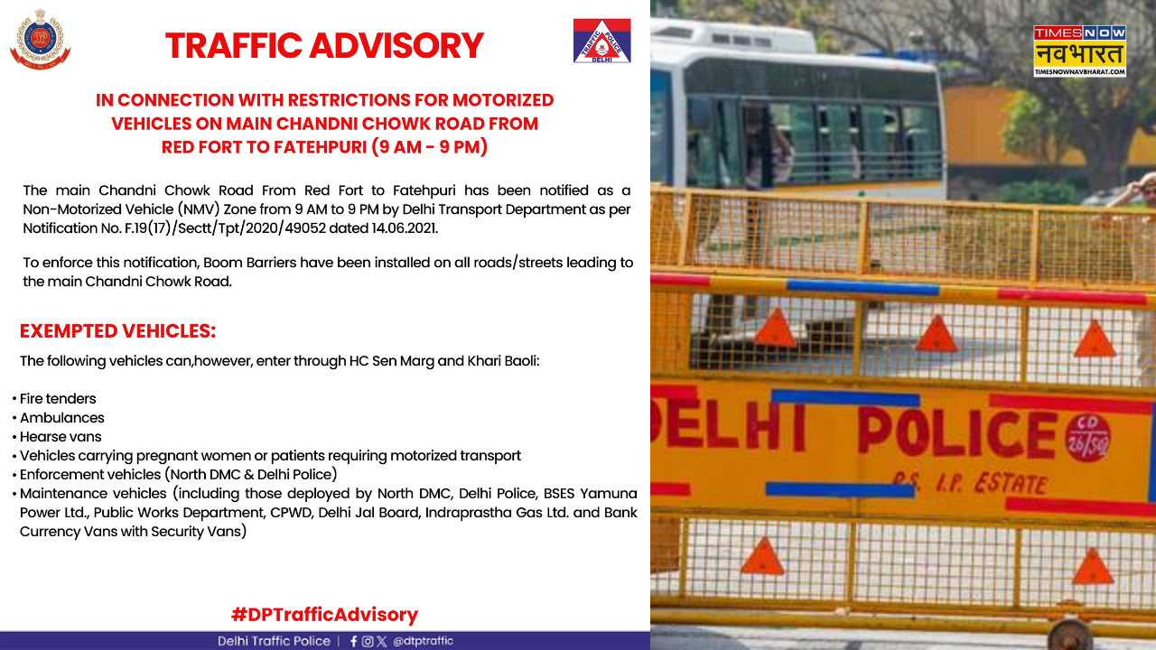 Red Fort-Fatehpuri Road Closed