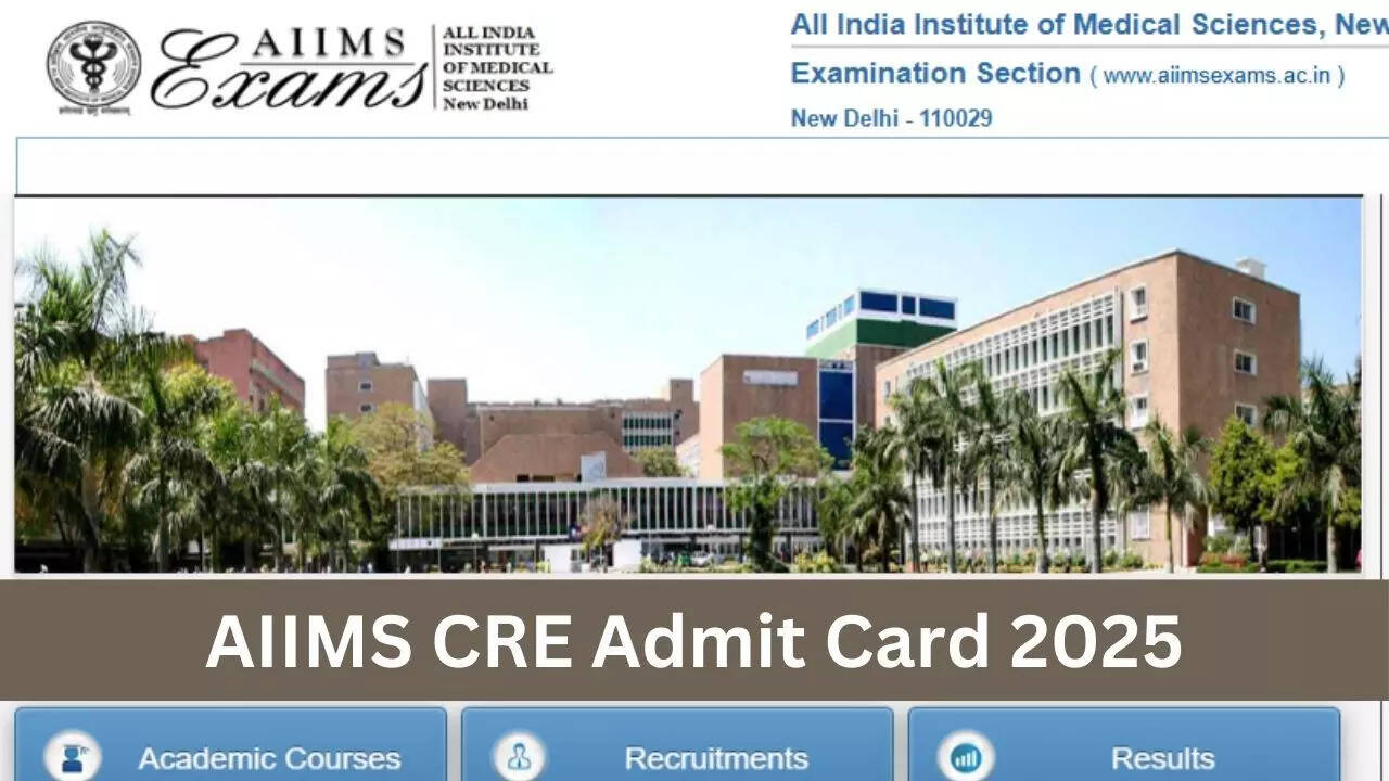 AIIMS CRE Group C, D Admit Card 2025 Download