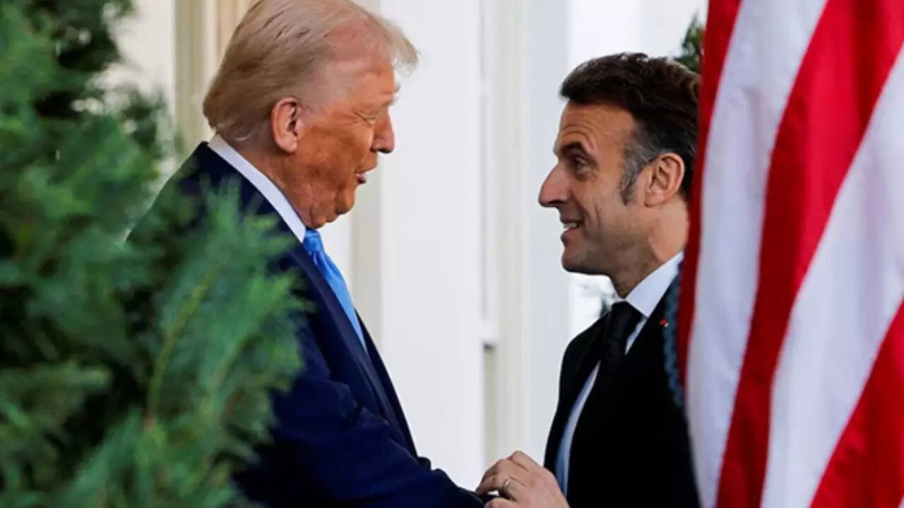Donald Trump meets Emmanuel Macron
