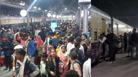 कानपुर-झांसी-महोबा में महाकुंभ जाने वाले श्रद्धालुओं का सैलाब, कहीं ट्रेन लाइन टूटने से परेशान लोग, तो कहीं नहीं खुले गाड़ियों के गेट