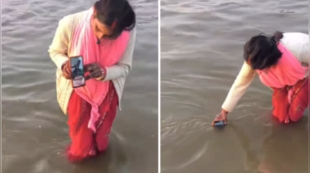 Video: महाकुंभ में महिला ने अपने पति को कराया 'डिजिटल स्नान', वायरल वीडियो देख माथा पीट लेंगे आप