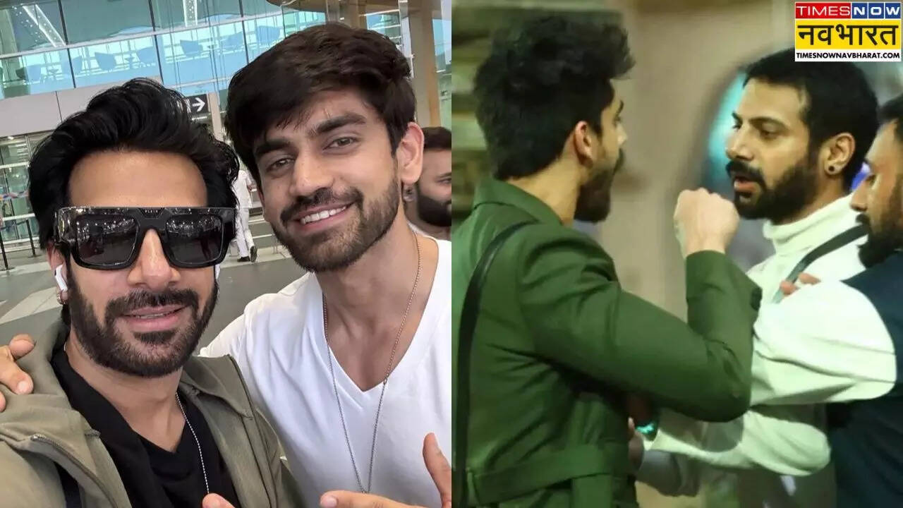 karan veer mehra and avinash mishra reunited at the airport after bigg ...