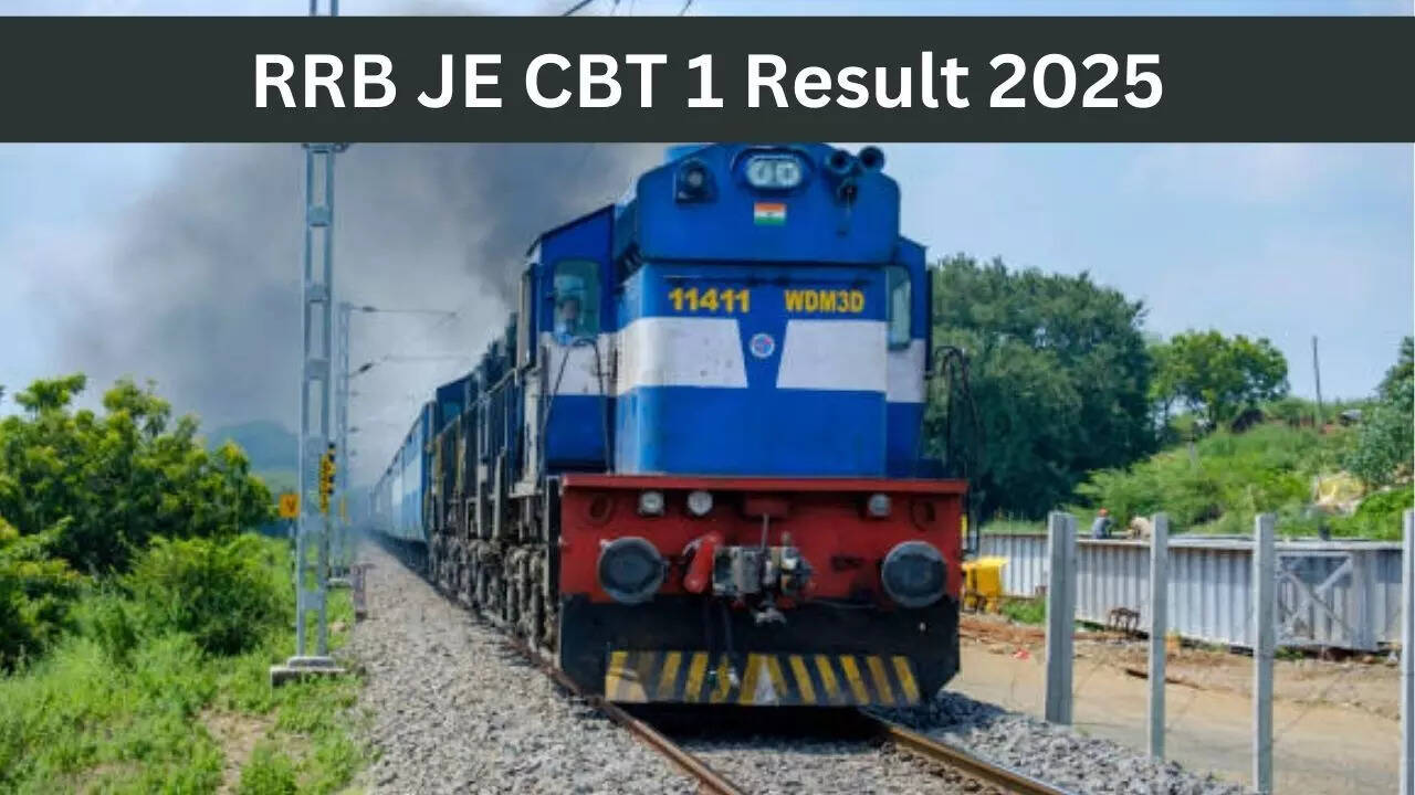RRB JE Result 2025, RRB JE CBT 1 Result 2025