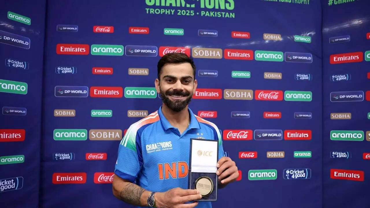 Virat Kohli champions trophy award X