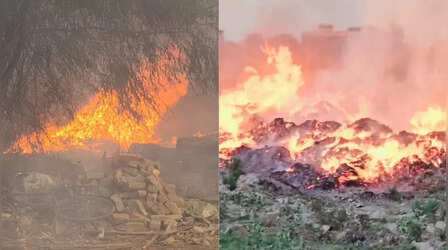Noida: डंपिंग यार्ड में लगी भीषण आग, तेज हवाओं ने बढ़ाई मुश्किलें, काबू पाने में लग सकते हैं 4-5 दिन