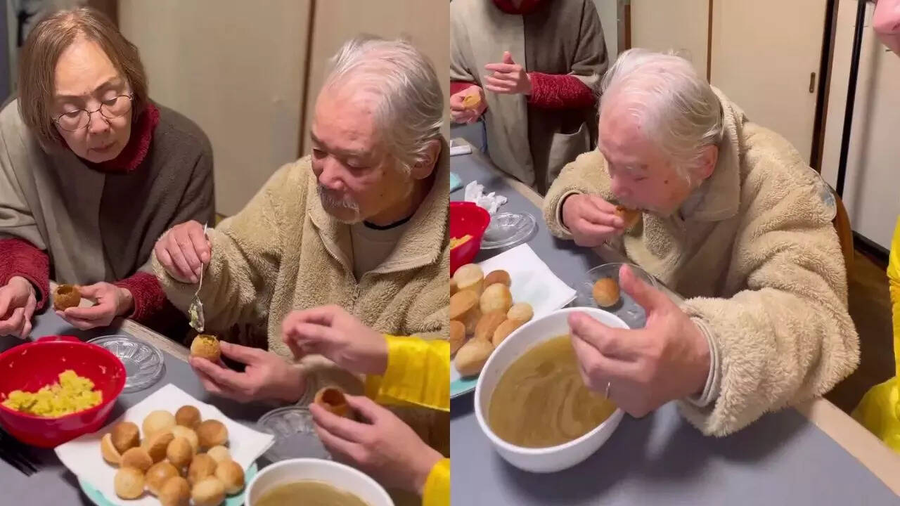 Japanese Couple Eating Golgappas