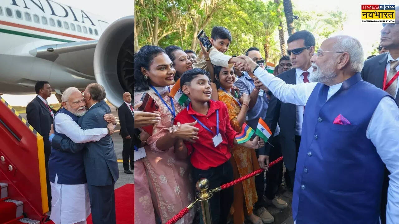 Grand welcome to PM Modi in Mauritius