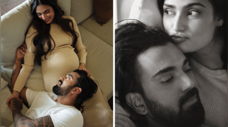 Athiya Shetty ने फ्लॉन्ट किया बेबी बंप, पति KL Rahul संग दिए क्यूट पोज
