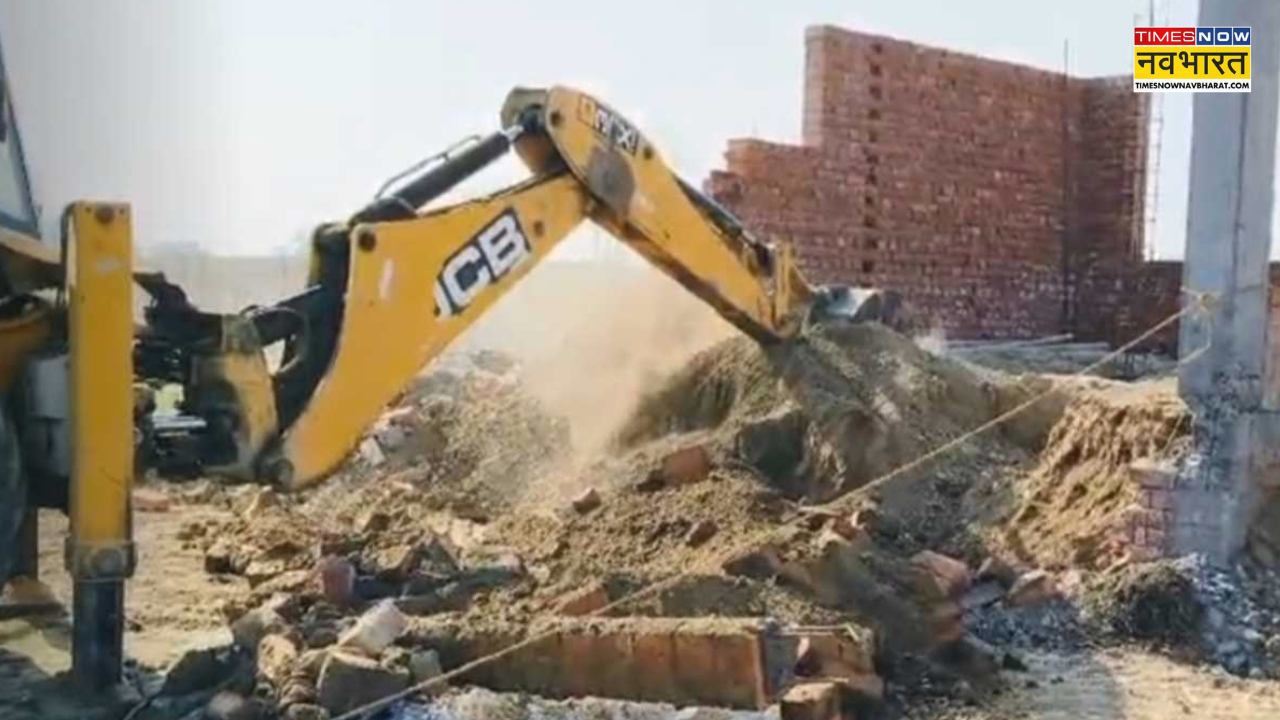bulldozer Action on Rampur Majha Thana
