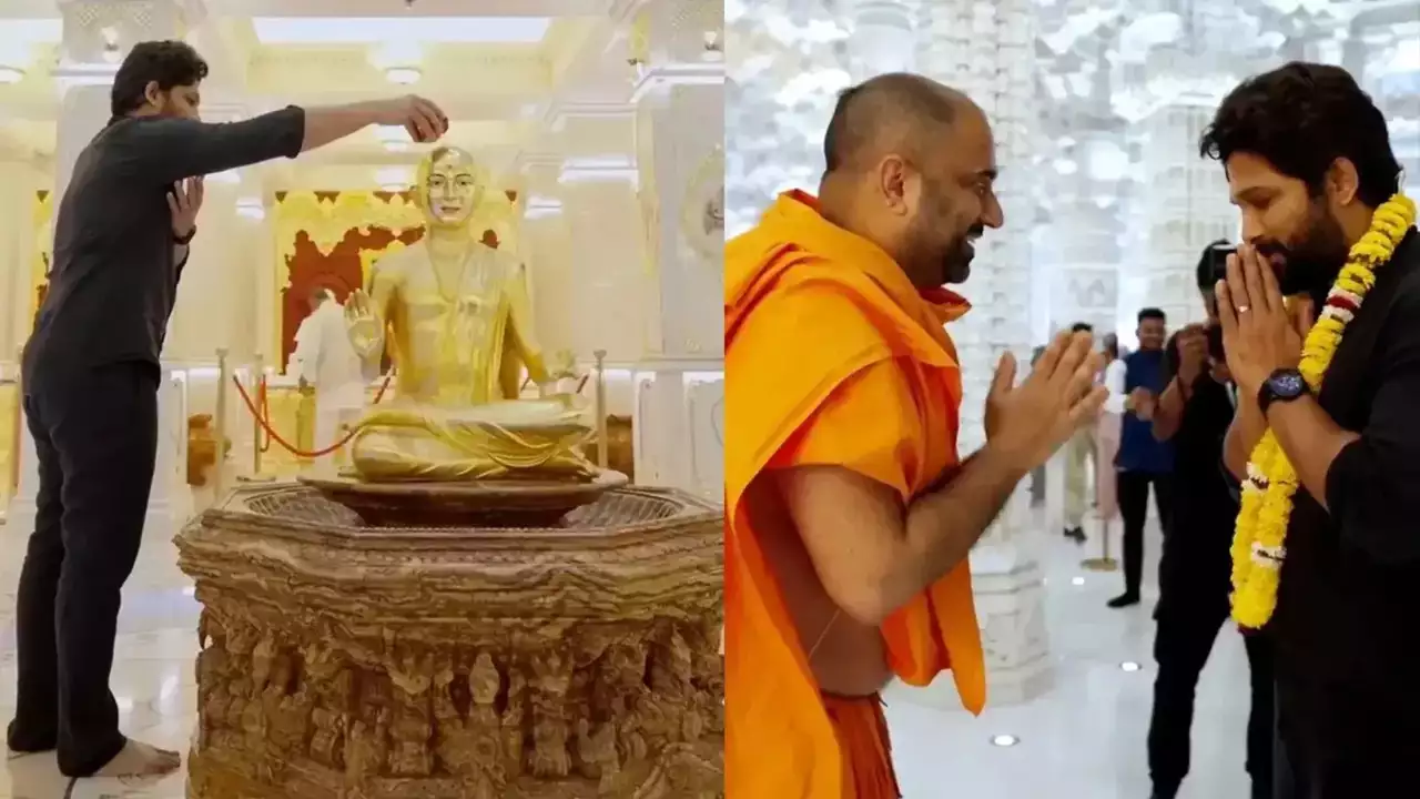 Allu Arjun In Abu Dhabi Temple