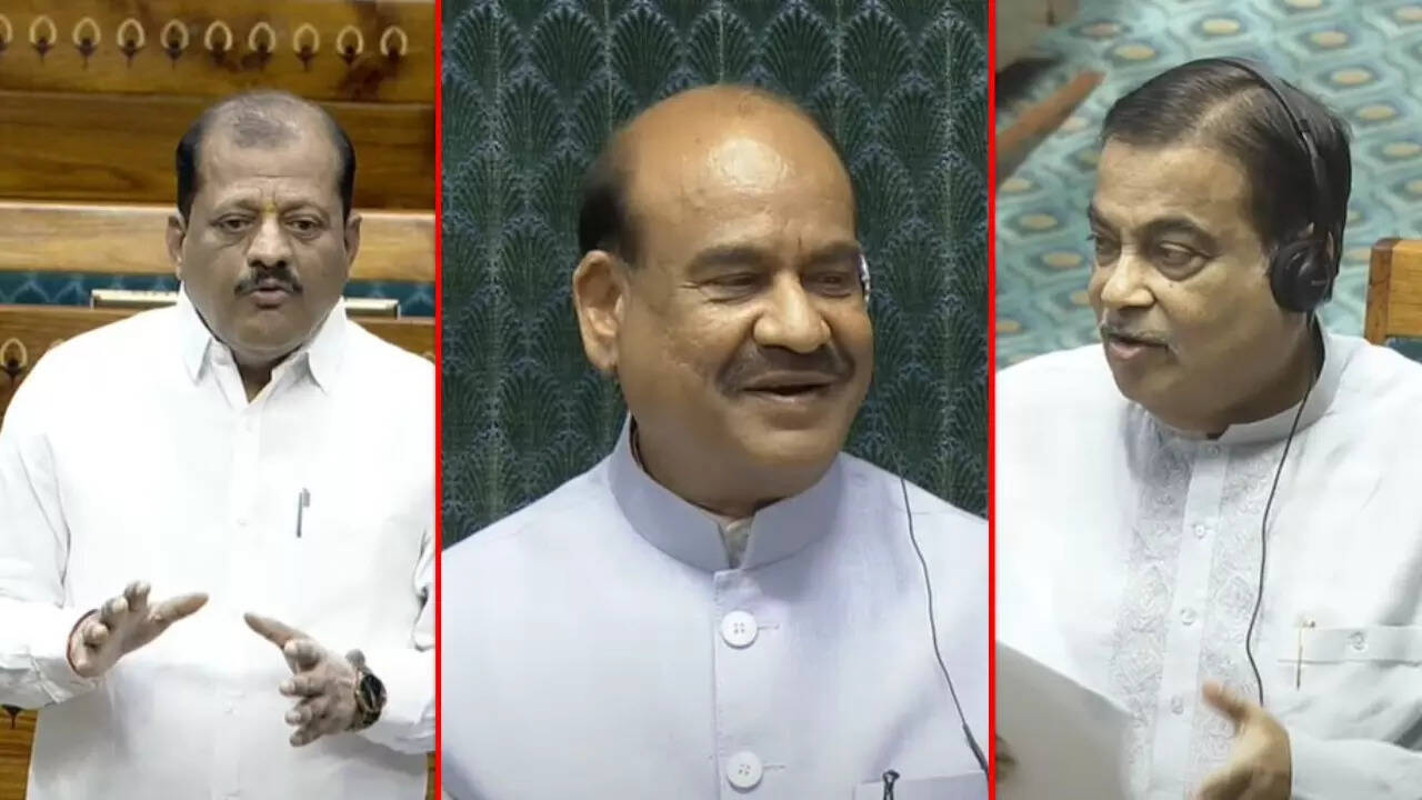 Nitin Gadkari in Lok Sabha
