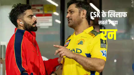 CSK के खिलाफ सबसे ज्यादा रन बनाने वाले बल्लेबाज, टॉप पर कोहली