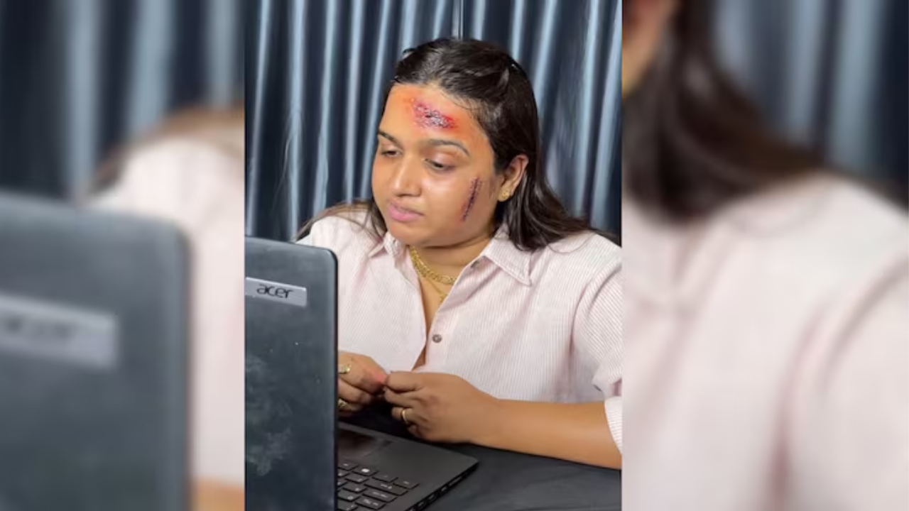 महिला का मेकअप हैक वायरल।