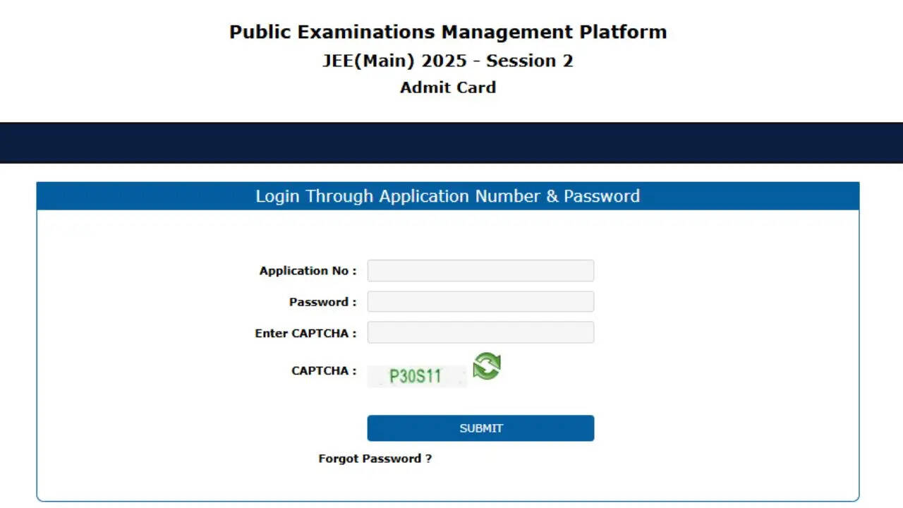 JEE Main Admit Card 2025 Session 2