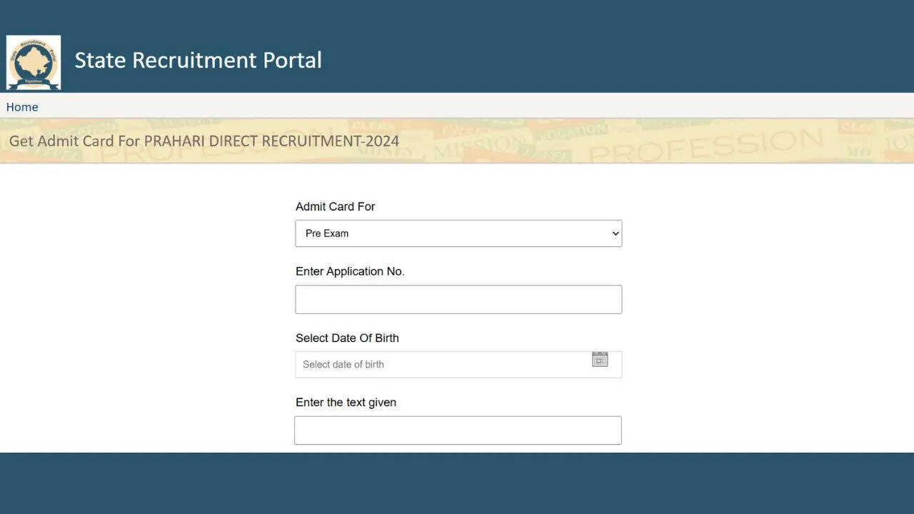 Rajasthan Jail Prahari Admit Card 2025