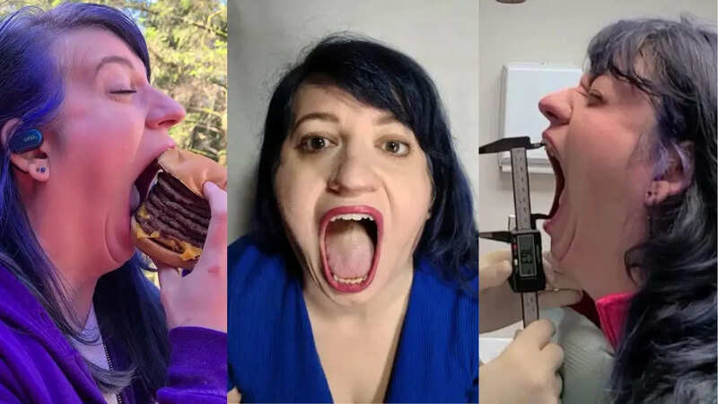 largest mouth gape woman 