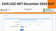 CSIR UGC NET Result 2024 OUT जारी हुआ सीएसआईआर यूजीसी नेट परीक्षा का रिजल्ट csirnetntaacin से करें चेक