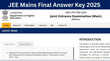 JEE Mains Final Answer Key 2025 Released जारी हुई जेईई मेन्स सेशन 2 की फाइनल आंसर की इस लिंक से करें डाउनलोड