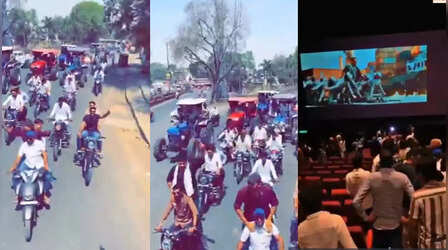 उज्जैन में सनी देओल की दीवानगी! बाइक और ट्रैक्टर रैली निकालकर JAAT देखने पहुंचे 400 युवा