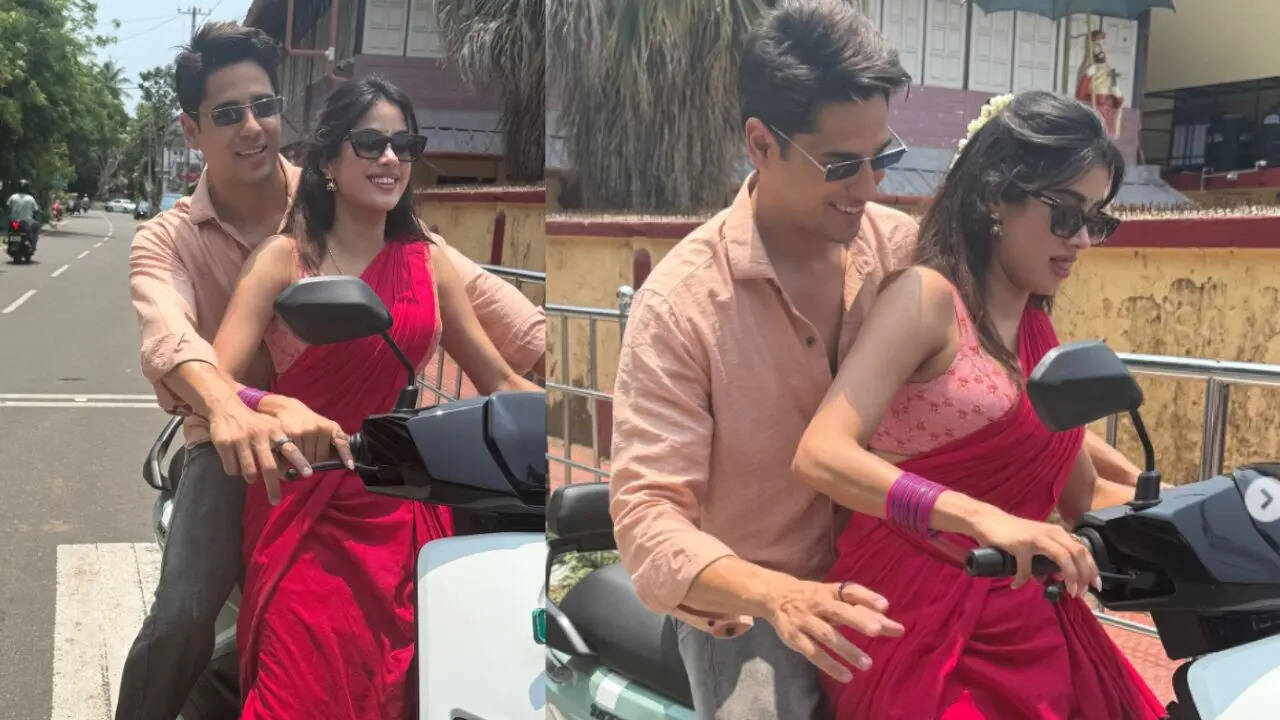 Janhvi kapoor-Siddharth Malhotra on Scooty Ride