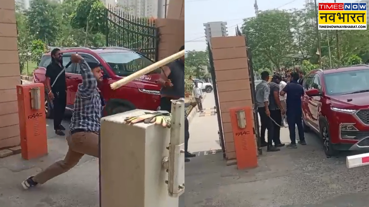 violent clash in greater noida west high end society