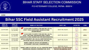 Bihar SSC Field Assistant Recruitment 2025 बिहार में नौकरी का सुनहरा अवसर एग्रीकल्चर डिपार्टमेंट में फील्ड असिस्टेंट के पदों पर निकली वैकेंसी