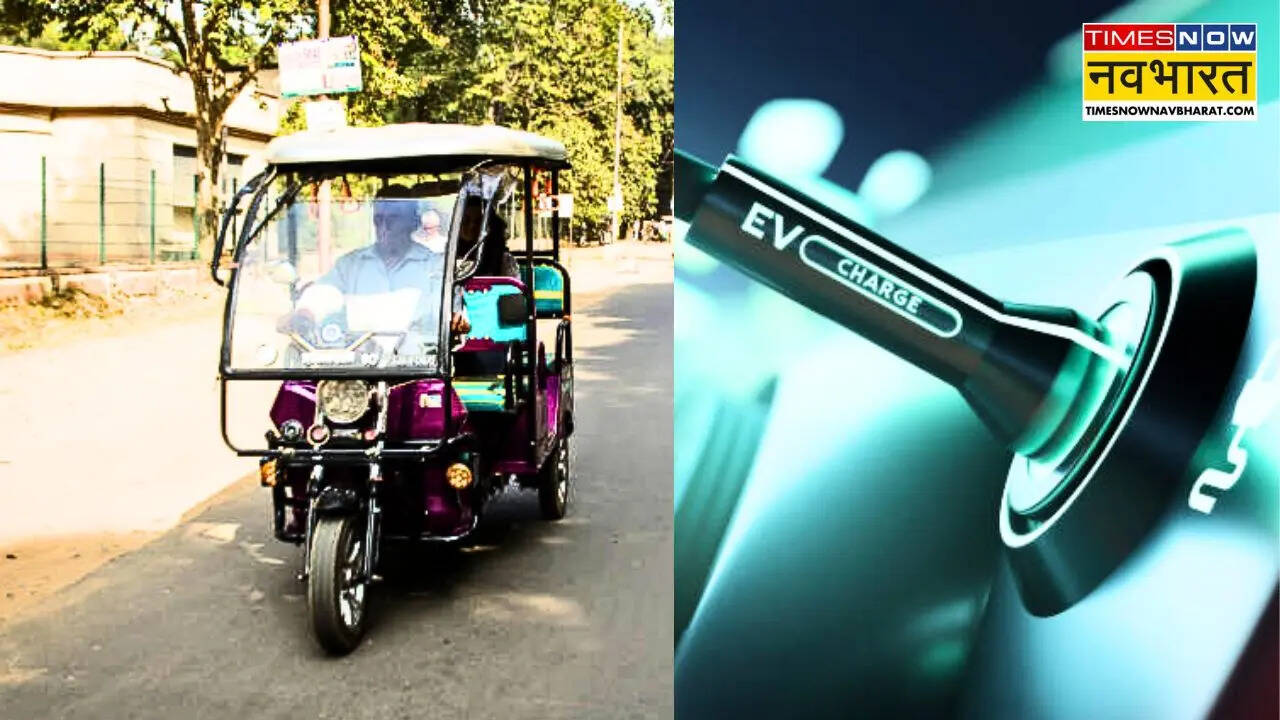 E-rickshaw charging station with illegal connection exposed